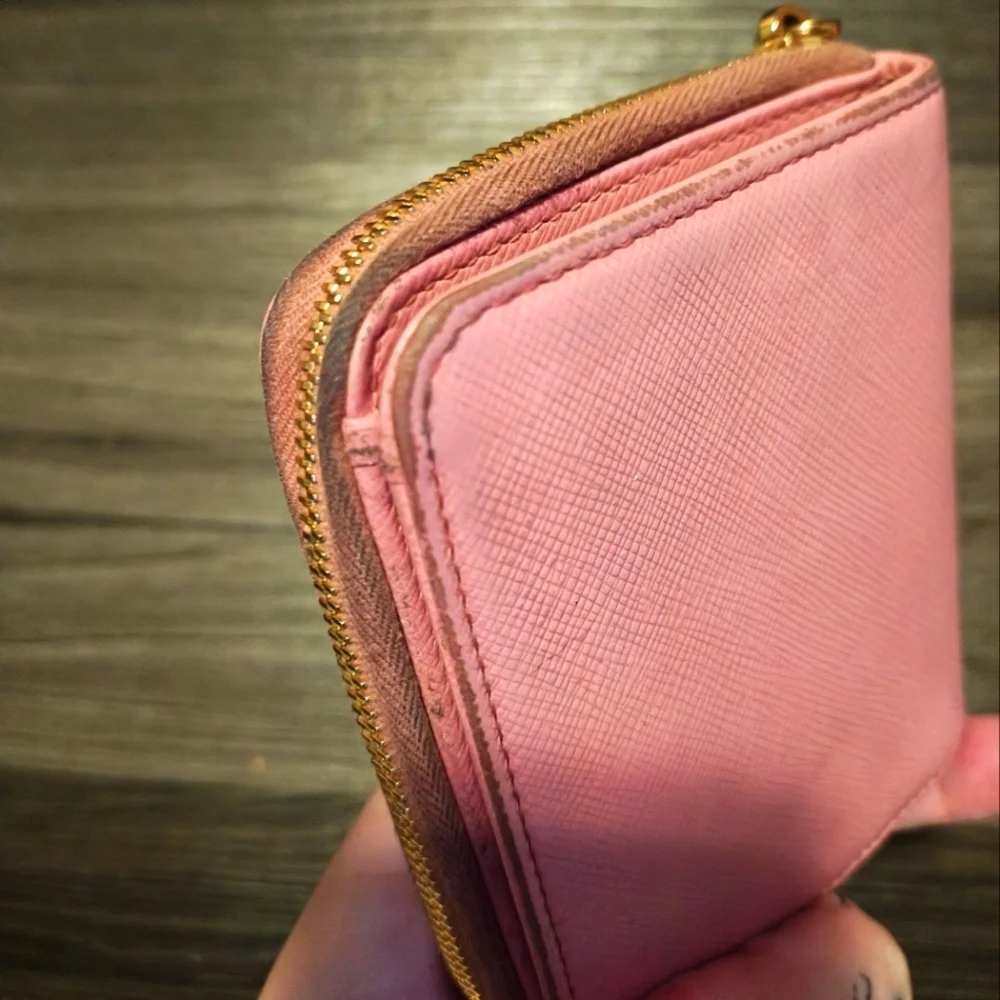 Prada Saffiano Lux Leather Compact Wallet